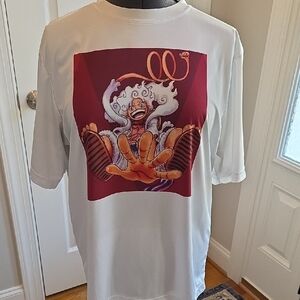 One Piece Anime White Graphic T-Shirt